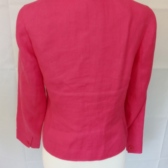 Talbots Pink Linen Jacket/Blazer - Picture 3 of 4